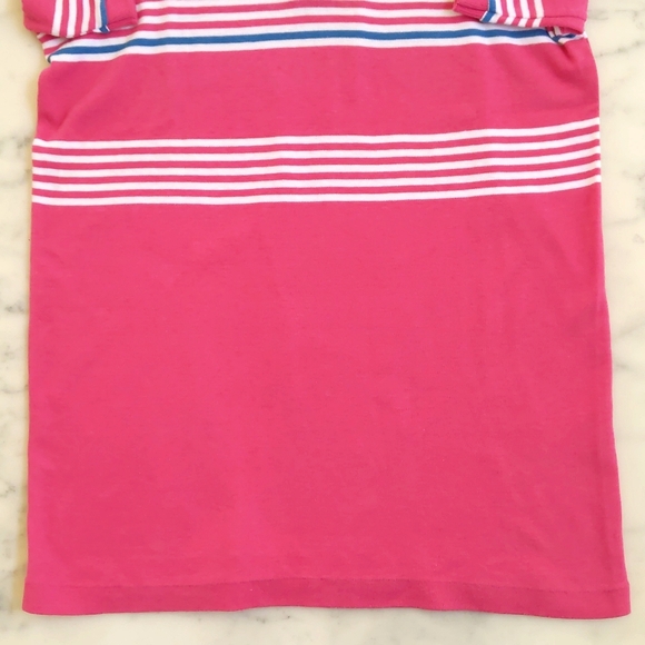 NWOT. Carson Pirie Scott Men's Short Sleeve Polo Shirt with multi color stripes. - Picture 3 of 5